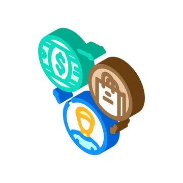 Sales affiliate program isometric icon vector illustration 스톡 일러스트