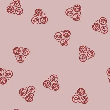 Sales affiliate program line vector seamless pattern Stockillustratie