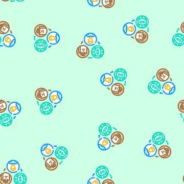 Sales affiliate program vector seamless pattern Stockillustratie