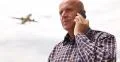 Sales Agent Using Mobile Phone Talk Business Problem Airport Plane Landing Area 4k or 4k+ Resolution