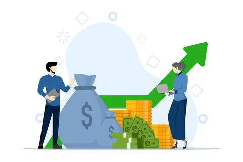Sales analysis, statistical growth data, accounting infographics. Stock Illustration