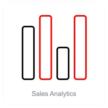 Sales Analytics and statistics icon concept Stock Illustration