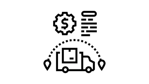 Sales and distribution line icon animation Stock Footage 326121554