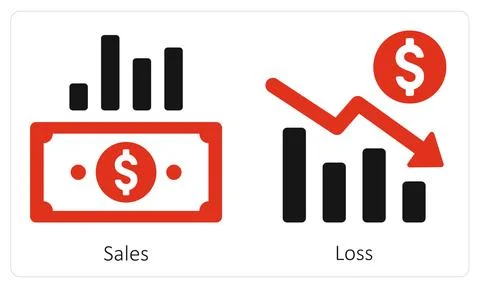 Sales and Loss Stock Illustration
