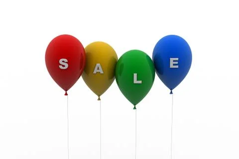 Sales balloons Stock Illustration