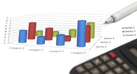 Sales bar chart Stock Photos