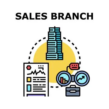 Sales branch vector concept developing business strategy Stock Illustration