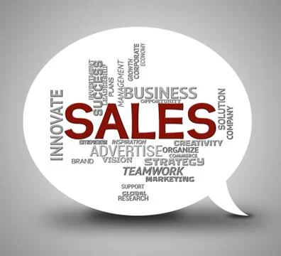 Sales Bubble Shows Retail Commerce 3d Illustration Stock Illustration