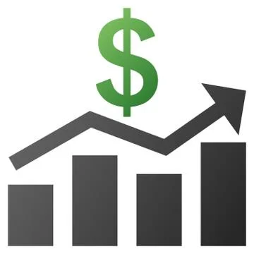 Sales Chart Gradient Vector Icon Stock Illustration