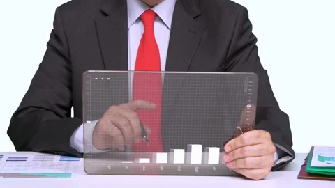 Sales Chart  in screen Stock Footage 200754953