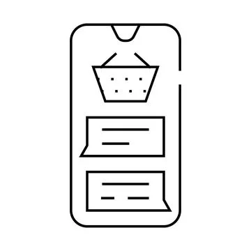 Sales chat support line icon vector illustration Stockillustratie