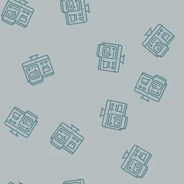 Sales chat support line seamless pattern Illustrazione stock