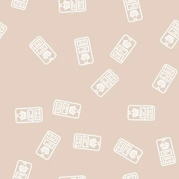 Sales chat support line vector seamless pattern Illustrazione stock