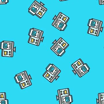 Sales chat support vector seamless pattern Illustrazione stock