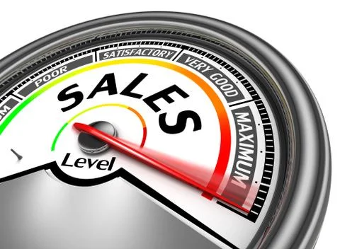 Sales conceptual meter Stock Illustration