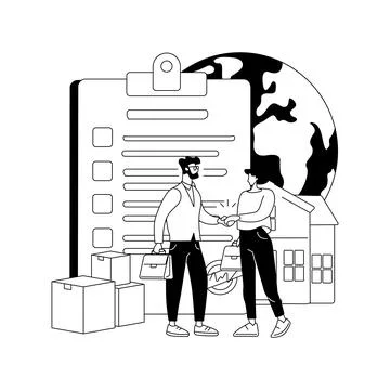 Sales contract terms abstract concept vector illustration. Stock Illustration