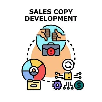 Sales copy development process, feedback, and optimization Stock Illustration