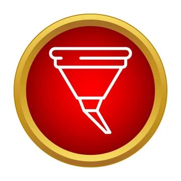 Sales data marketing funnel processing icon design Stock Illustration