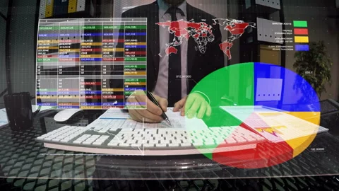  Sales Data In Office Stock Footage 210580971