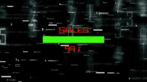 Sales data process on digital background Stock Illustration