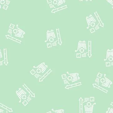 Sales data visualization line seamless pattern Illustrazione stock