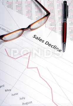 Sales decline Stock Photos