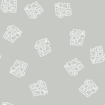 Sales erp line seamless pattern Stock Illustration
