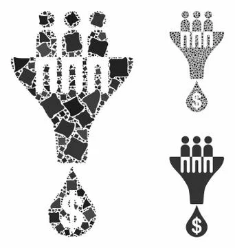 Sales filter Composition Icon of Uneven Elements Stockillustratie