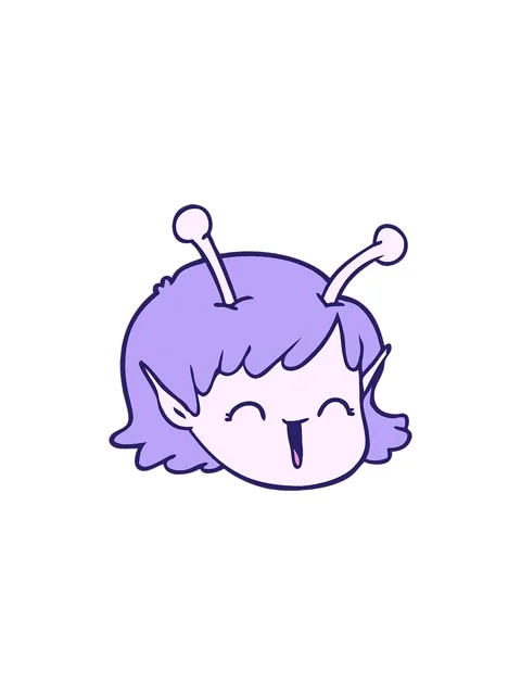 Sales flash animation of cartoon alien space girl face design Stock Footage 324366865