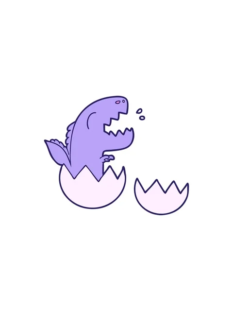 Sales flash animation of cartoon dinosaur hatching from egg Stock Footage 324372384
