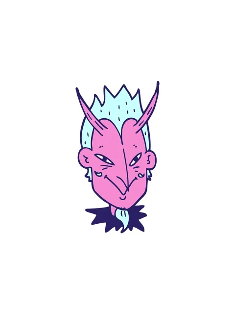 Sales flash animation of cartoon doodle devil face Stock Footage 324178516