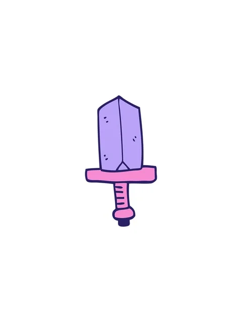Sales flash animation of cartoon doodle jeweled dagger Stock Footage 324481123
