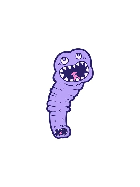Sales flash animation of cartoon leech Stock Footage 324169874