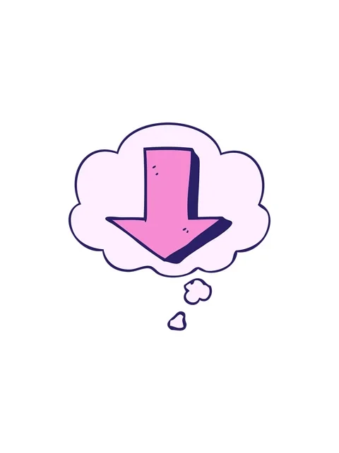 Sales flash animation of cartoon pointing arrow with thought bubble Stock Footage 324448768