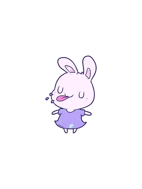 Sales flash animation of cute cartoon rabbit blowing raspberry Stock Footage 324075666