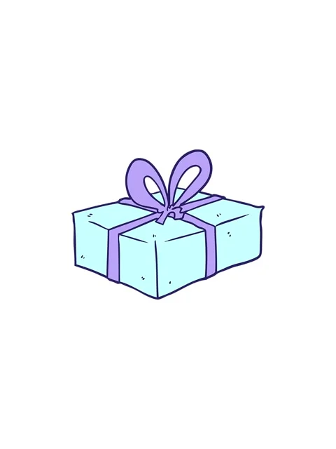 Sales flash animation of drawing of a wrapped gift Stock Footage 324396537