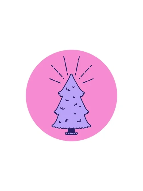 Sales flash animation of icon of a tattoo style pine tree Stock Footage 324174427