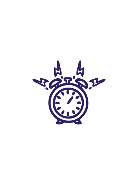 Sales flash animation of line drawing cartoon of a ringing alarm clock icon Stock Footage 324153996
