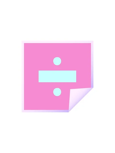 Sales flash animation of square peeling sticker cartoon of a division symbol Stock Footage 324413580