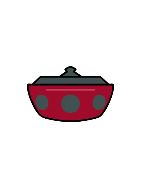 Sales flash animation of traditional pattern japanese ceramic cooking bowl Stock Footage 324456496