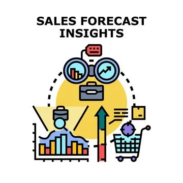 Sales forecast insights vector concept illustrating business data Stockillustratie
