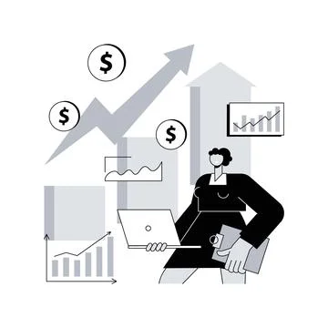 Sales forecasting abstract concept vector illustration. Stock Illustration