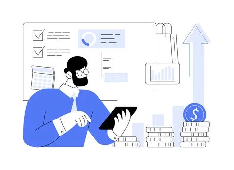 Sales forecasting abstract concept vector illustration. Stock Illustration