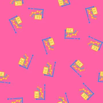 Sales forecasting business process vector seamless pattern Illustrazione stock