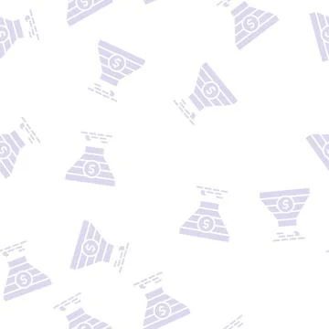 Sales funnel glyph seamless pattern Stock Illustration
