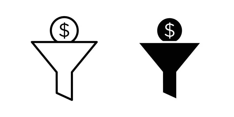 Sales funnel icon vector editable eps10 Stock Illustration