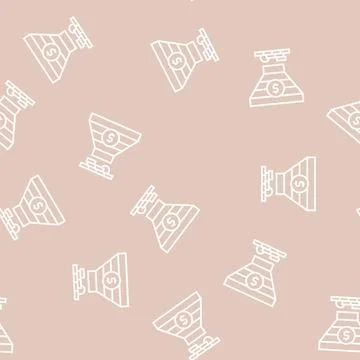 Sales funnel line seamless pattern Stock Illustration