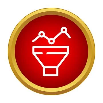 Sales funnel marketing analytics conversion process icon 스톡 일러스트