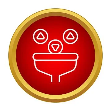 Sales funnel marketing strategy processing data conversion icon Stock Illustration