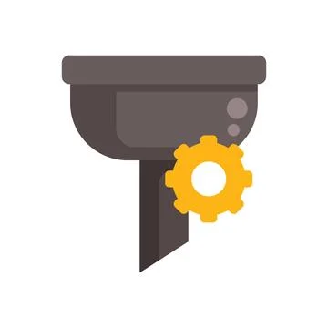 Sales funnel optimization showing lead conversion with gear icon 库存插图